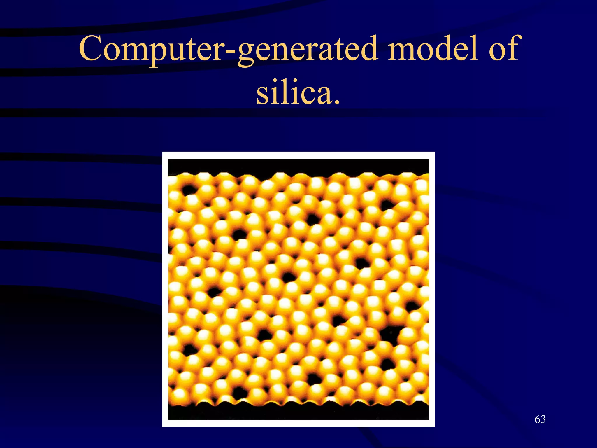 Computer-generated model of silica. 