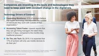 Technology  Drivers  of  Constant
Expanding  Workforce:  51%  of  workers  
believe  that  digital  technology  has  expan...