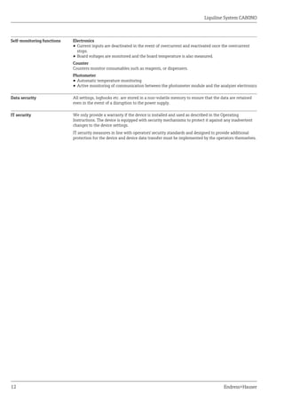 Liquiline system ca80 no endress+hauser datasheet-colorimetric analyzer ...