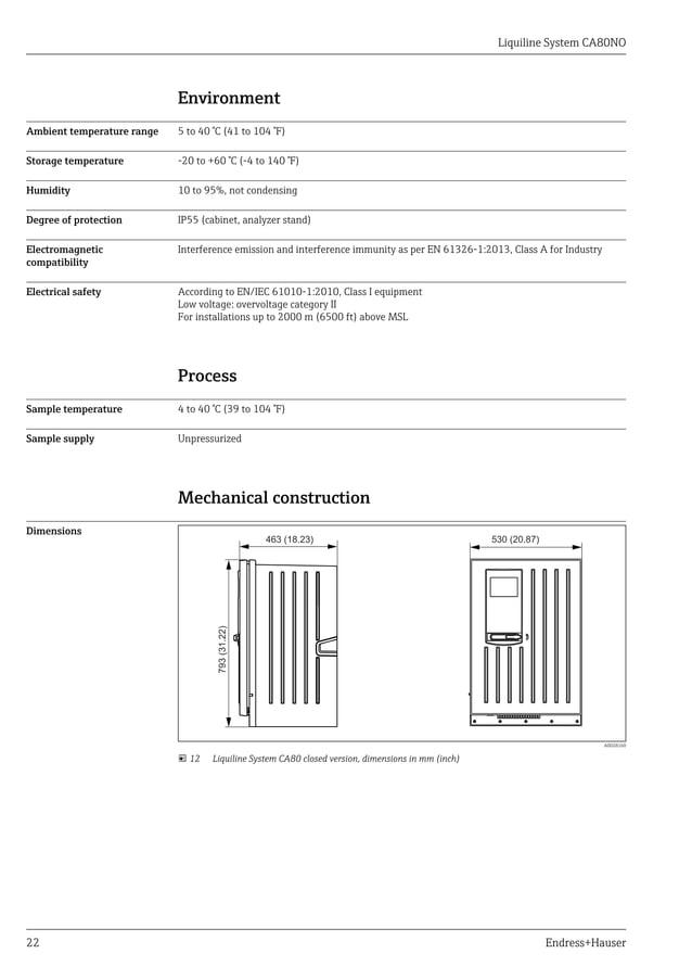 Liquiline system ca80 no endress+hauser datasheet-colorimetric analyzer ...