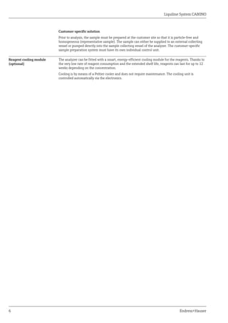 Liquiline system ca80 no endress+hauser datasheet-colorimetric analyzer ...