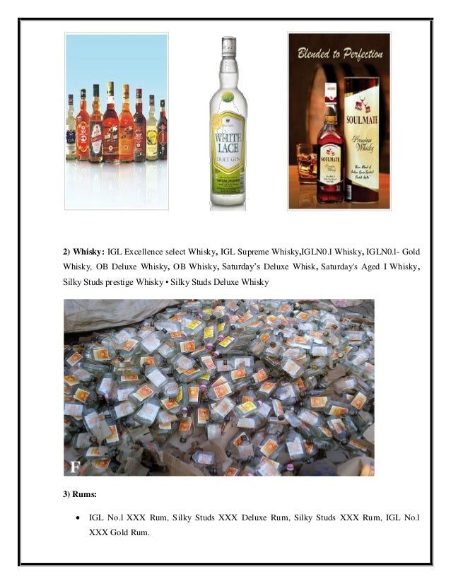 Liquor Industry Summer Training Report