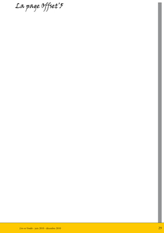 La page Offset’5




 Lire en Vendée - juin 2010 - décembre 2010   29
 