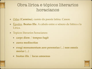 Lirica Latina. Horacio e Catulo.