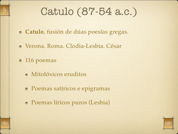 Lirica Latina. Horacio e Catulo.