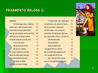 Fragmento Égloga I:
32
 