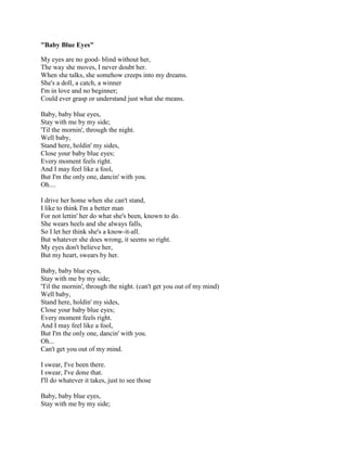 Lirics baby blue eyes | PDF