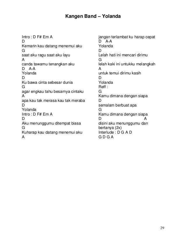 Lirik Dan Chord Lagu Indonesia2