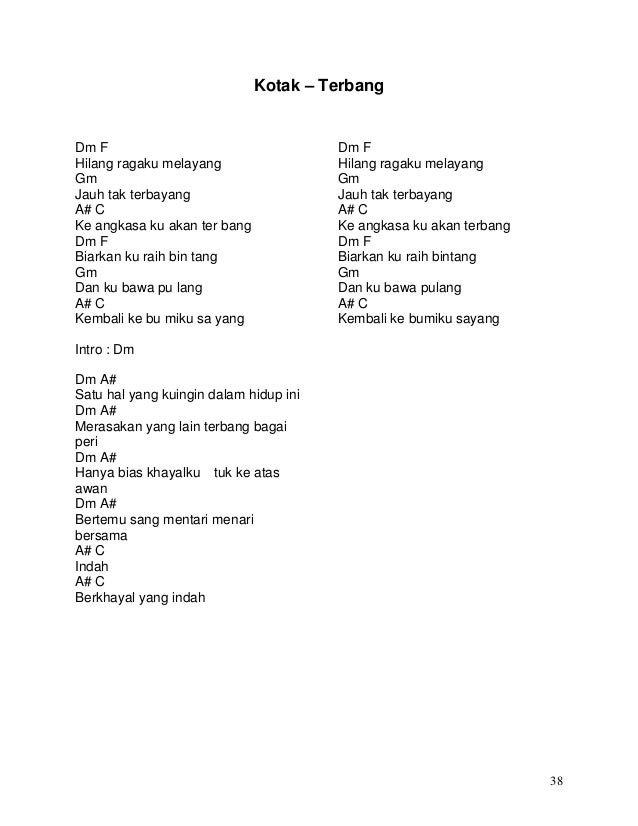 Lirik Dan Chord Lagu Indonesia2