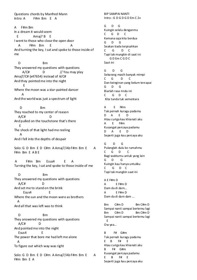 Lirik & chord lagu mix 1 Lirik & chord lagu mix 1