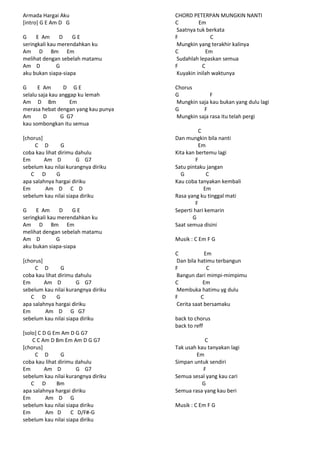 Ulur Kembang Chord Lirik & chord lagu mix 3