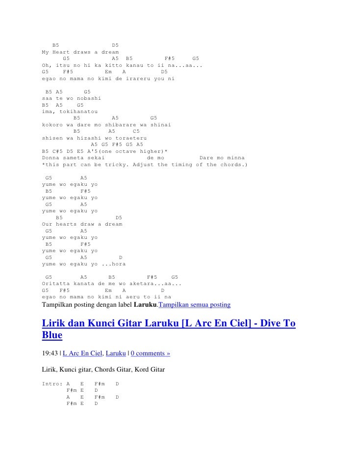 Lirik Dan Kunci Gitar Laruku Lirik Dan Kunci Gitar Laruku