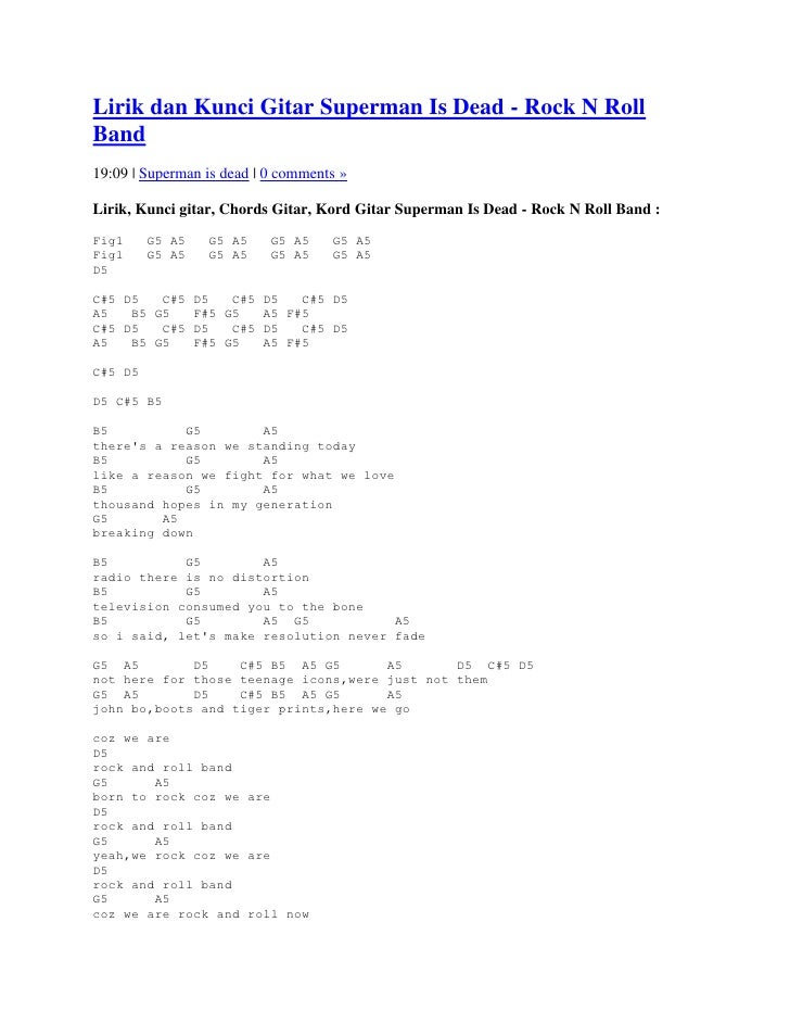Lirik Lagu Dan Kunci Gitar Deep Purple Smoke On The Water