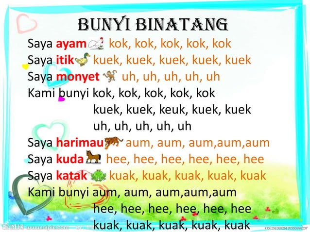 bunyi binatang | PPTX