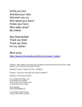 Lirik Lagu Anak Anak Islam