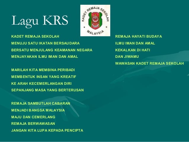 Lirik Lagu Kadet Remaja Sekolah - Lirik Lagu Kadet Remaja Sekolah