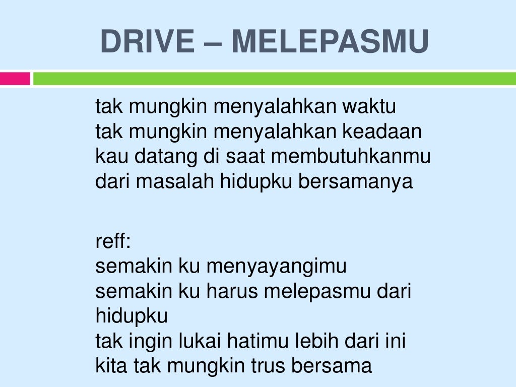 Lirik Lagu Melepasmu