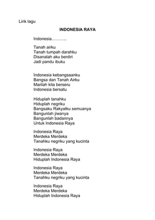 Lirik lagu mengheningkan cipta