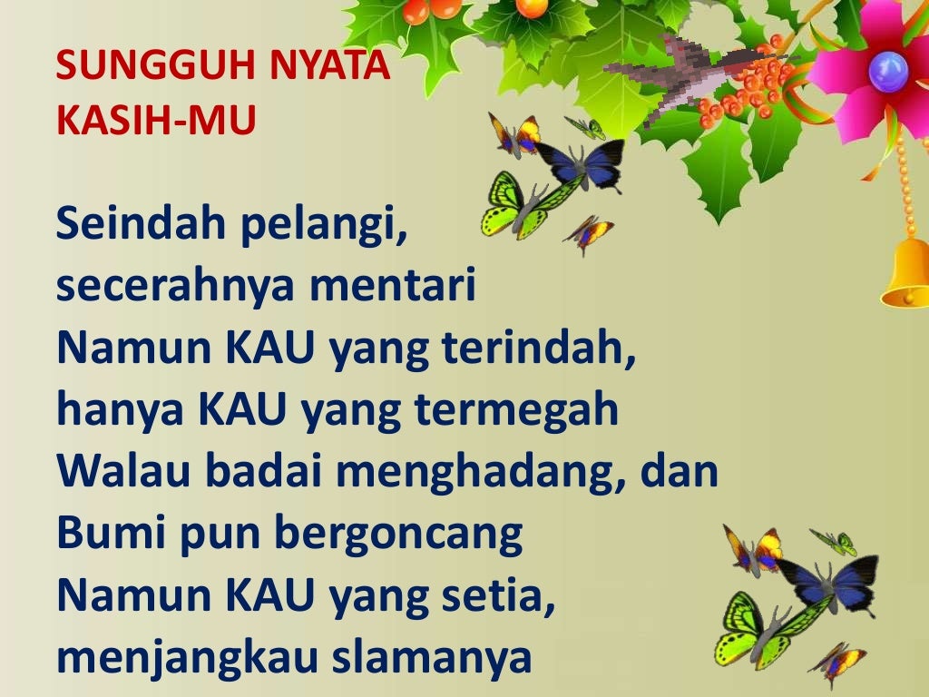 Lirik Lagu Natal 2013 SIB Mokodou Ranau