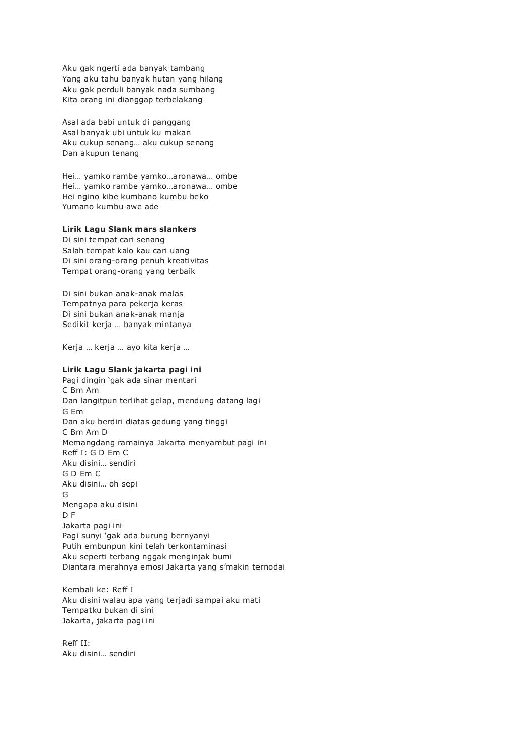 Lirik lagu slank