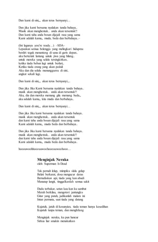 Lirik lagu superman is dead PDF Lirik lagu superman is dead PDF