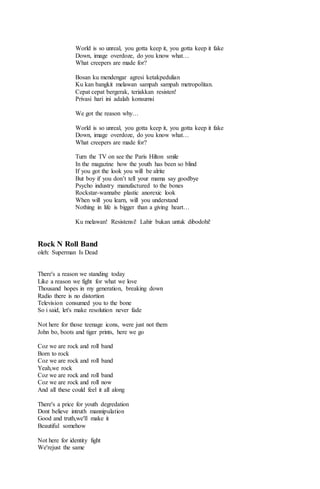 Lirik lagu superman is dead