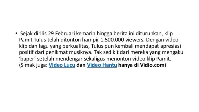 Lirik lagu tulus pamit