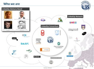 Stefan Dietze 27/03/14
17/09/2013 38
Who we areL
LinkedUp Network
LinkedUp Consortium
LinkedUp Advisory Board
 