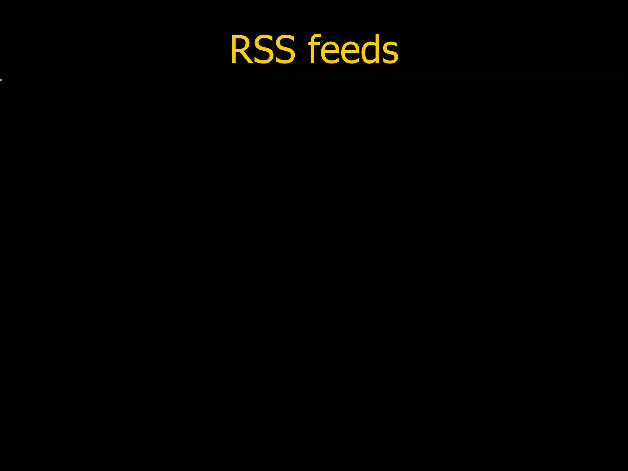 RSS feeds 