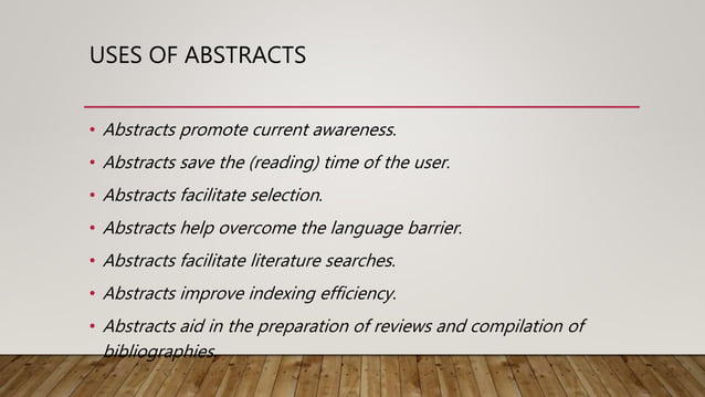 ABSTRACTING AND INDEXING | PPTX