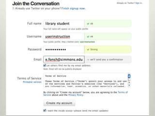 Twitter for Library School