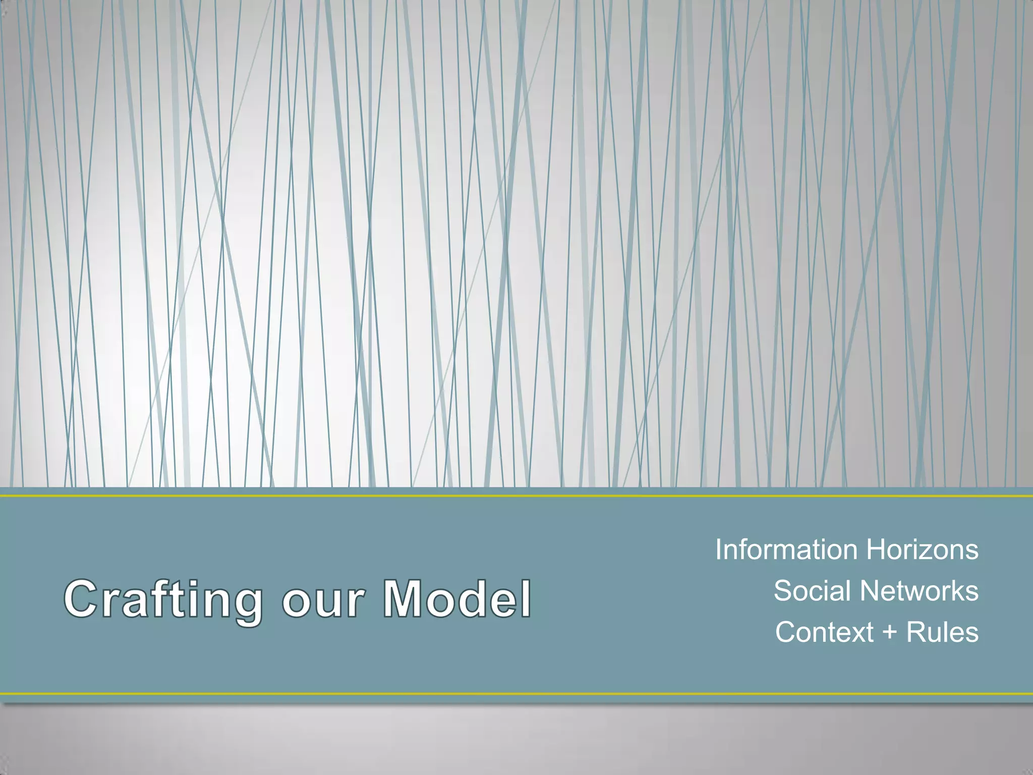 Anything that they might find useful