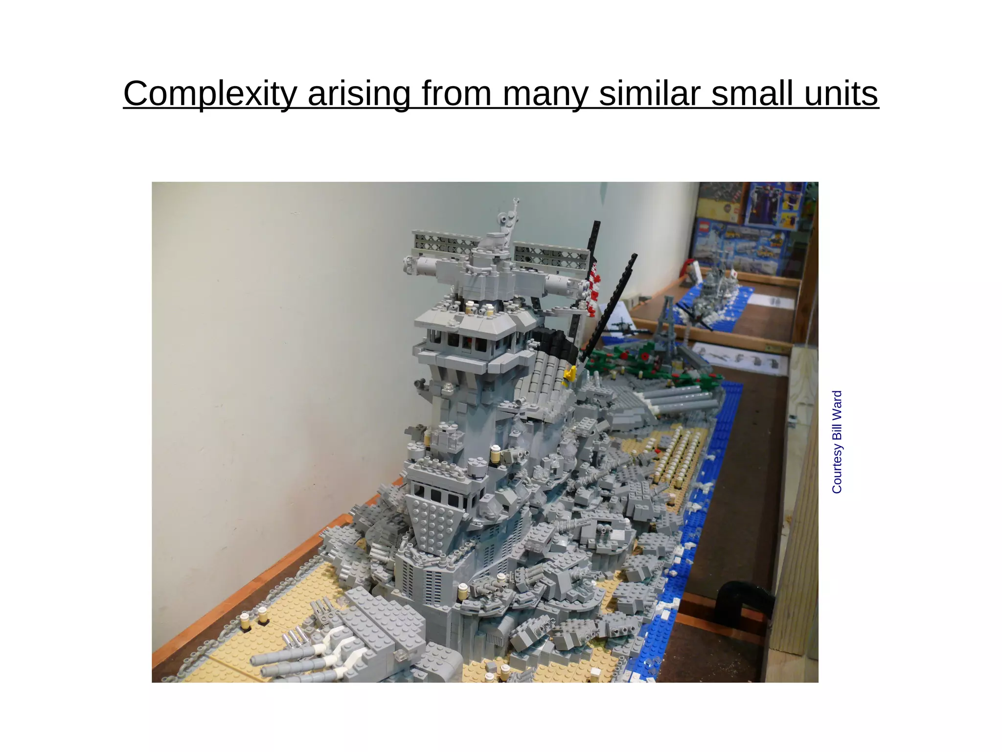 Complexity arising from many similar small units
CourtesyBillWard
 