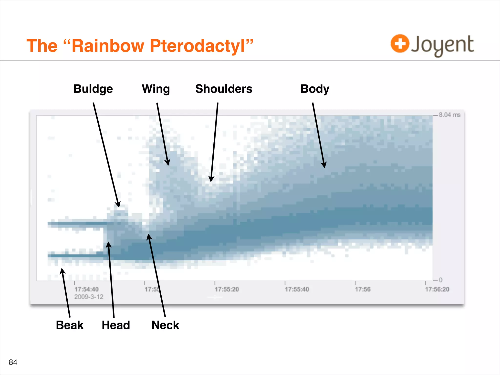 The “Rainbow Pterodactyl”
Buldge

Beak
84

Head

Wing

Neck

Shoulders

Body

 