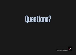 http://bit.ly/33NpWEk
Questions?Questions?
 