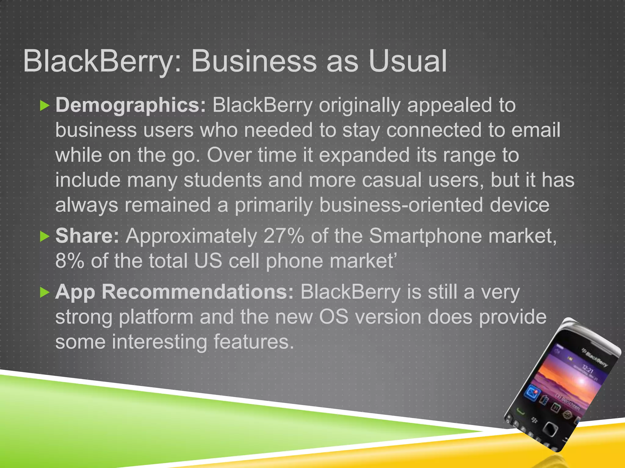 This will drive the requirements for the application