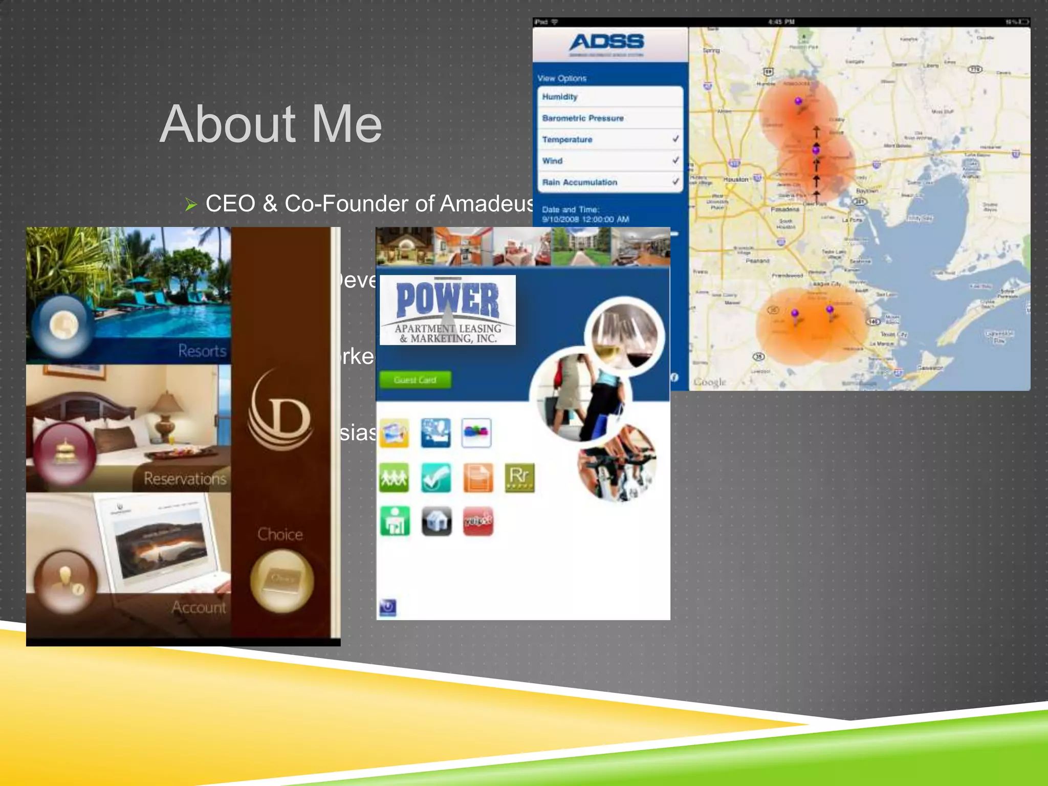 About Me CEO & Co-Founder of Amadeus Consulting