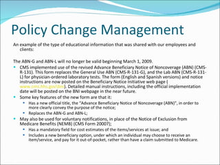 Abn Lab Example Lisa Hancock, RN, MHA | PPT