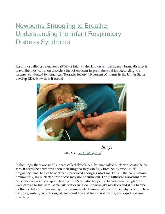 Infant Respiratory Distress Syndrome – LQPPM