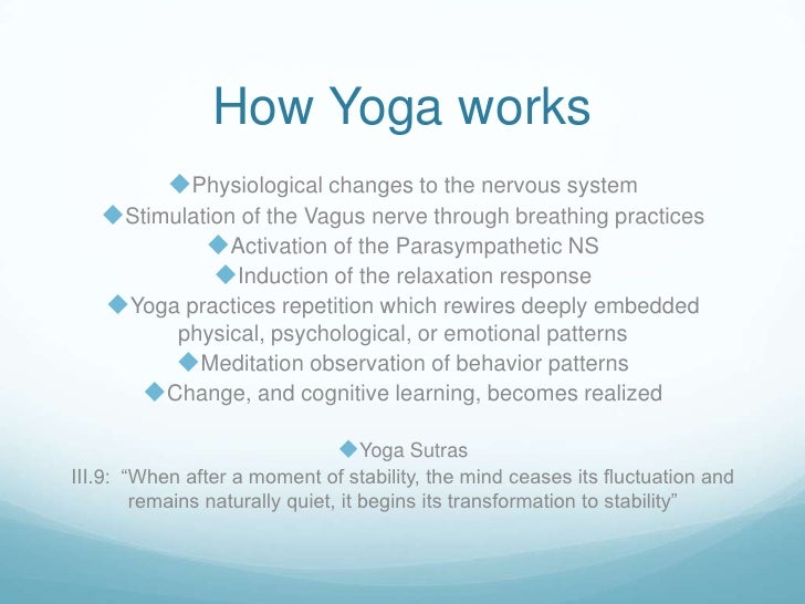 The Autonomic Nervous System and Yoga