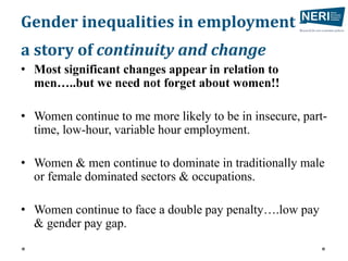 Lisa Wilson, The gendered nature of job quality and job insecurity | PDF
