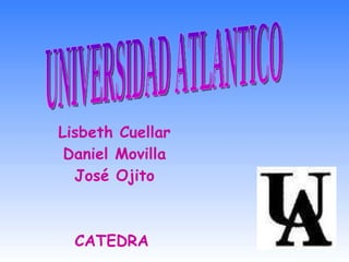 Lisbeth Cuellar Daniel Movilla José Ojito CATEDRA   UNIVERSIDAD ATLANTICO 