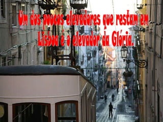 Um dos poucos elevadores que restam em Lisboa é o elevador da Glória. 