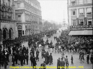 Chegada a Lisboa de Bernardino Machado, Chefe de Estado - 1916 
