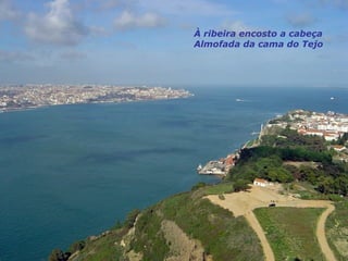 À ribeira encosto a cabeça Almofada da cama do Tejo 