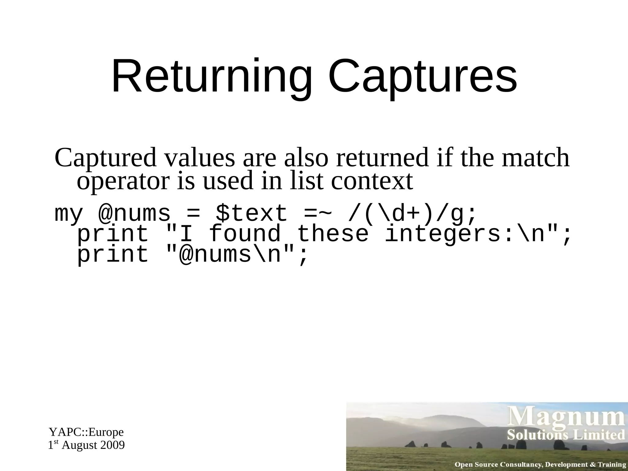 Array Variables Arrays contain an ordered list of scalar values 