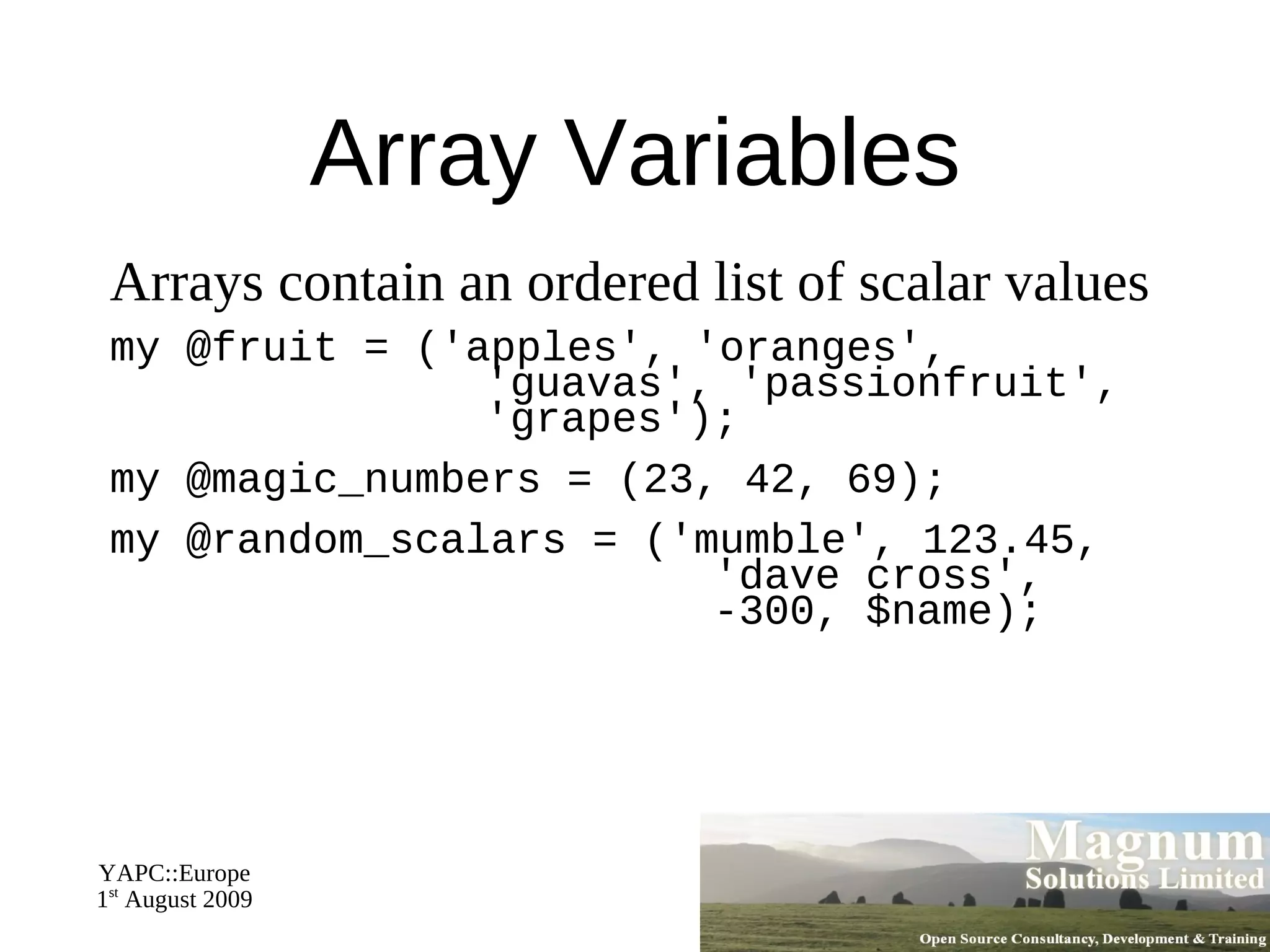 Less Typical Uses of Perl Human Genome Project 