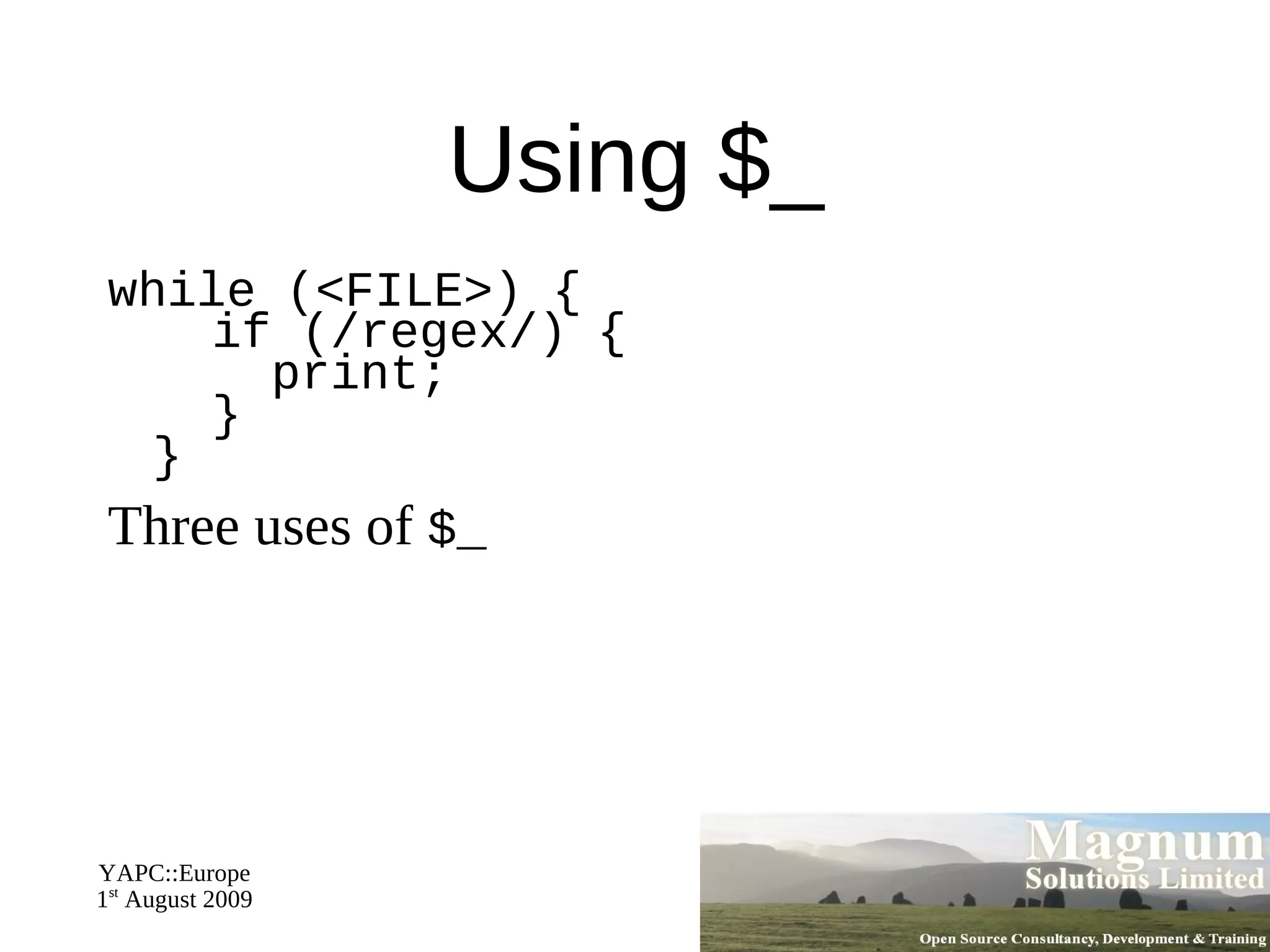 Introduction to Perl - Day 1 | PPT