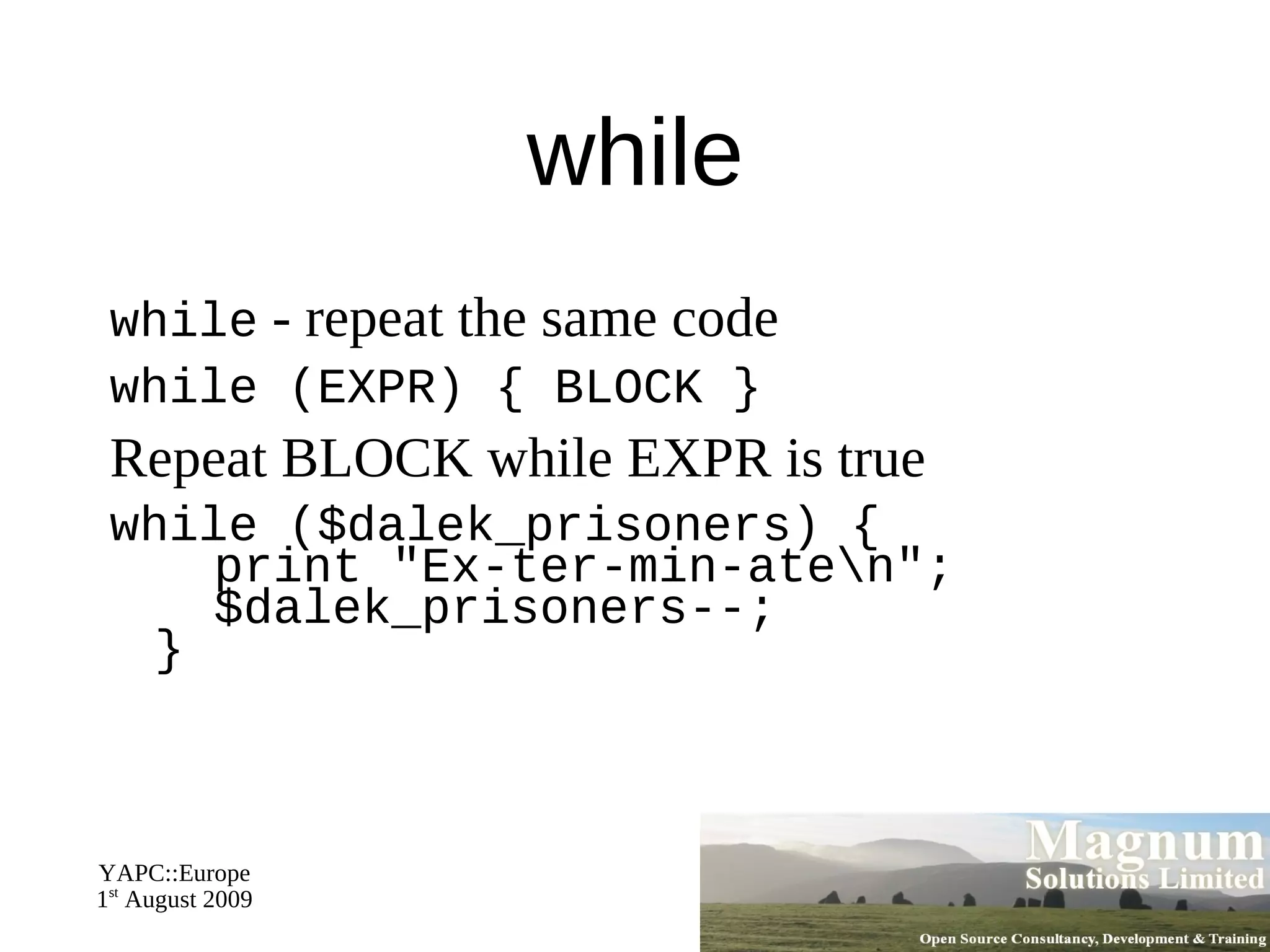 Variable names are preceded by a punctuation mark indicating the type of data 