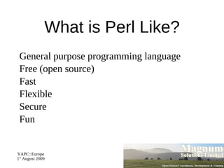 Introduction to Perl - Day 1